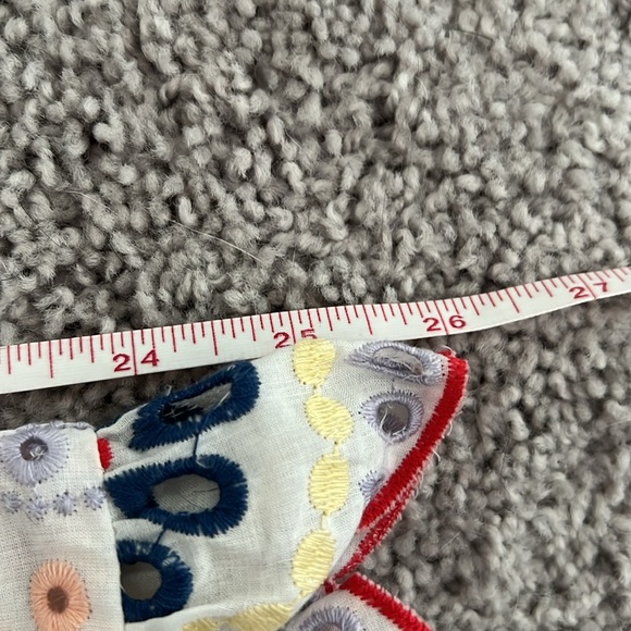 NWT Red Carter Anthropologie Eyelet Rainbow pants Size M - Picture 10 of 11